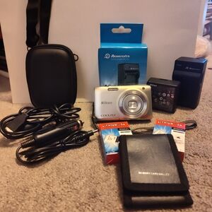 Huge Nikon COOLPIX Silver Camera Bundle Sale!